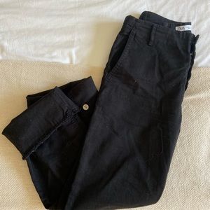 Zara Premium Button Crop Pants, size 6